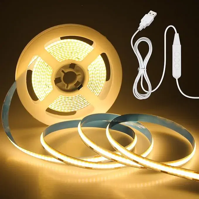Aclorol 3M COB LED Strip Light - Warm White Dimmable Lighting for Home Decor