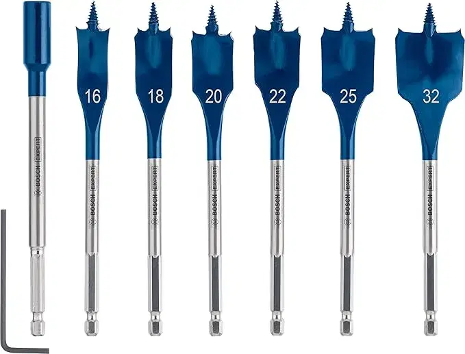 Bosch 7x EXPERT Self Cut Speed Spade Drill Bit Set