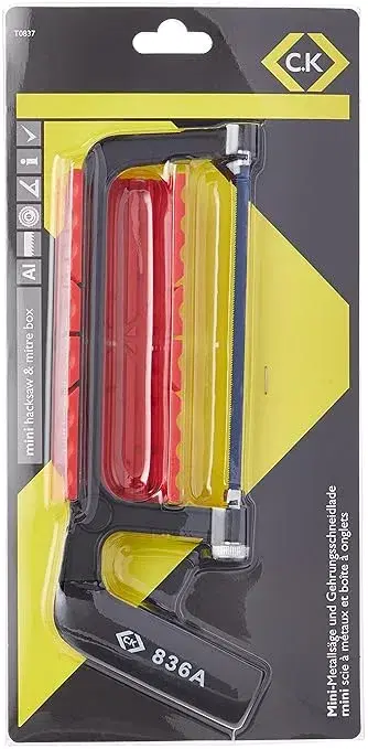 C.K T0837 Mini Hacksaw & Mitre Box - Perfect for Precision Cutting