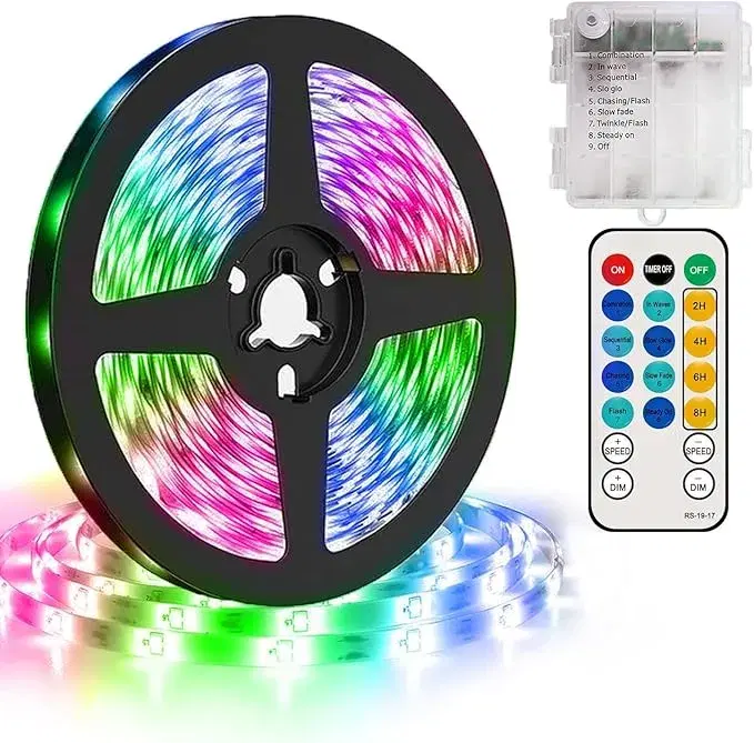 CCILAND 5M Multicolor LED Strip Lights with Remote Control