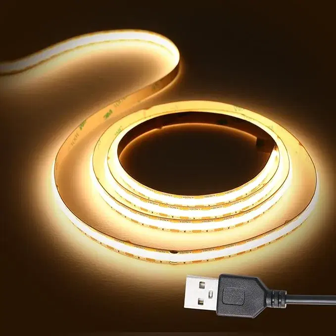 HCHEOG USB LED Light Strip - Versatile Warm White Lighting for Your Home
