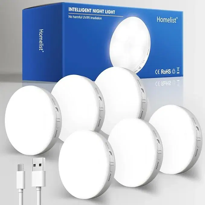 Homelist Motion Sensor Wireless Rechargeable LED Stair Lights