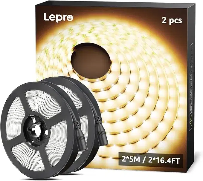 Lepro Warm White LED Strip Lights - Flexible Lightstrip for Kitchen, Cabinet & More