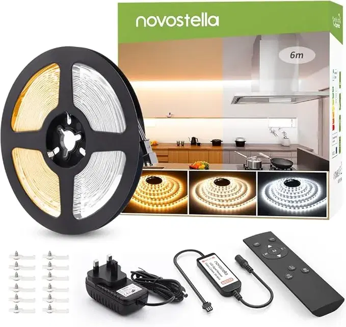 NOVOSTELLA 6M White LED Strip Lights - Dimmable Tunable