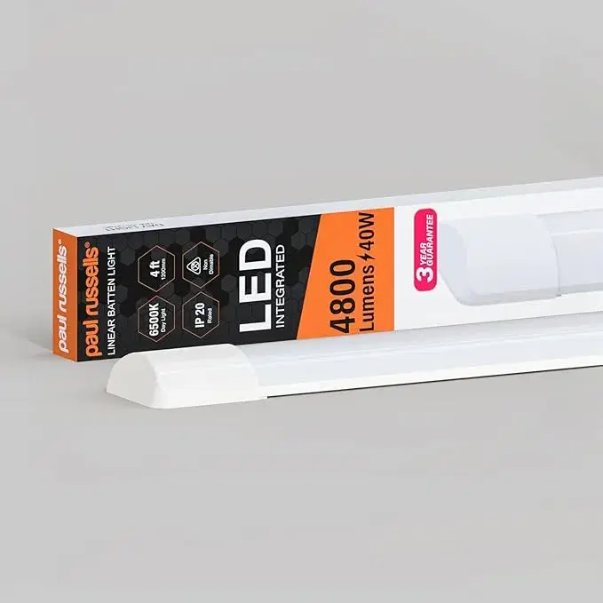 Paul Russells 4ft LED Batten Light - Modern Ceiling Lighting