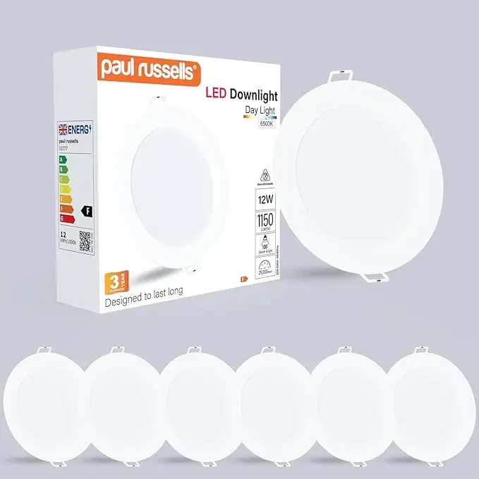 Paul Russells LED Ceiling Downlights - 12W Slim Recessed Lights