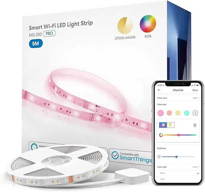 WiFi Connected LED Strip Light - Multicolor Smart Lighting