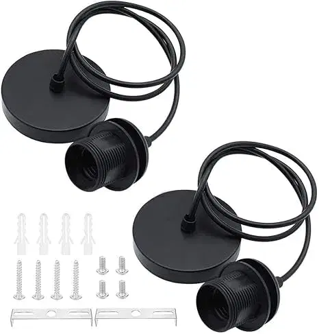 ZHIQIN E27 Pendant Light Fitting - 2 Pack