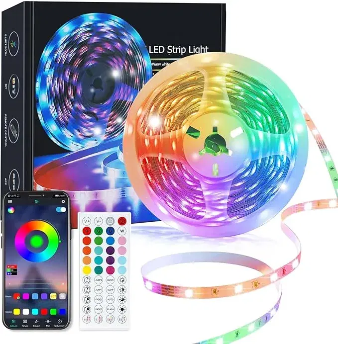 zyzykeji 15m RGB LED Strip Lights with Music Sync